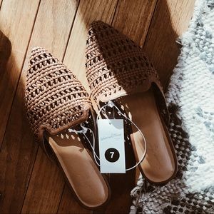 NWT Universal Thread Brown Woven Flats